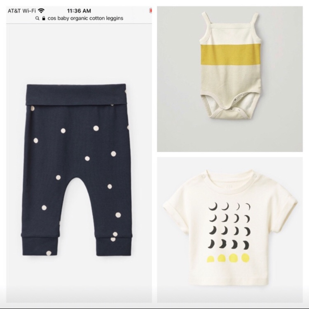 COS set of 3 organic cotton